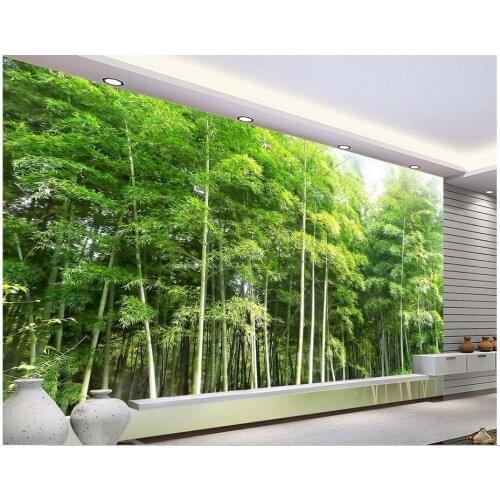 Custom photo 3d wallpaper Non-woven mural Hd bamboo scenery decoration painting 3d wall murals wallpaper for living room