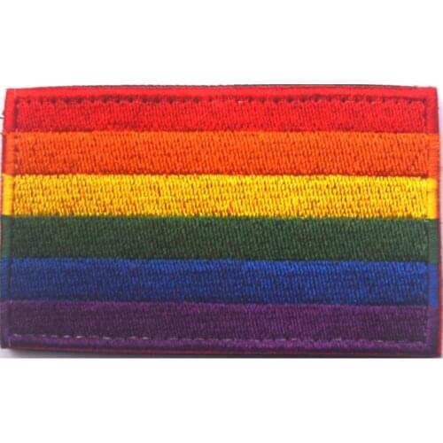 RAINBOW flag PACE GAY LESBIAN PRIDE LBGT Gay Pride EMBROIDERED WORLD Patch for cloth backpack