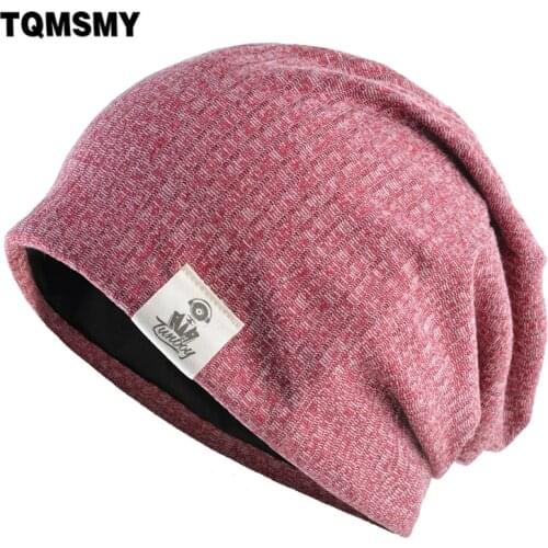 TQMSMY New Fashion Beanies Hat For Men And Women Streetwear Hip Hop Rock Loose Skullies Beanies Unisex Solid Color Bonnet E53