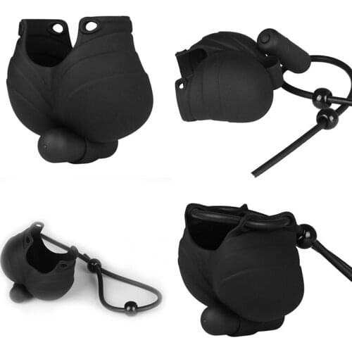 Silicone Cock Ball Ring Penis Scrotal Bound Ring Stretcher For Men Ten Frequency Vibration Delay Ejaculation Condom Increase Fun