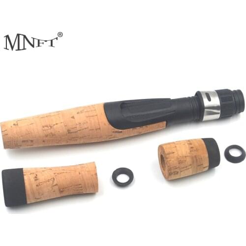 MNFT 2Sets Spinning Reel Seat Grip Cork Fishing Rod Split Rear Grip Handle Kit for DIY Rod Building and Repair Fishing Tools