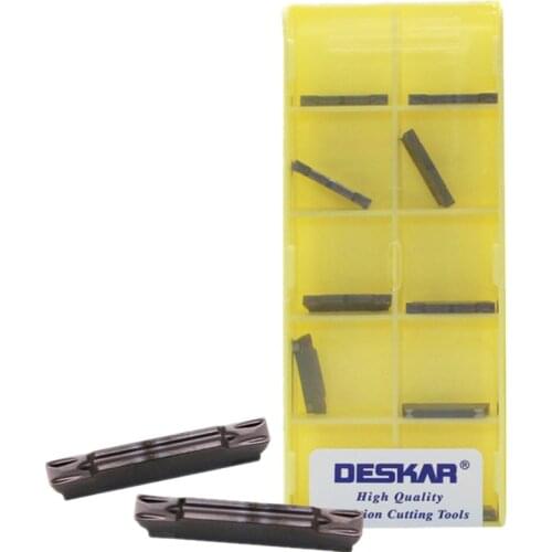 10pcs MGMN150 MGMN200 G MGMN300 MGMN400 MGMN500 M LF6018 original DESKAR Blade MGMN Grooving Carbide Inserts For Stainless steel