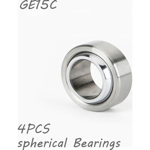 4pcs GE15C Spherical Bushing Plain Bearing for 15mm guide