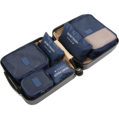 6Pcs/set Large Capacity Luggage Storage Bags For Packing Cube Clothes Underwear Cosmetic Travel Organizer Bag Toiletries Pouch