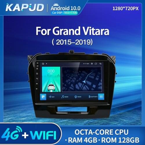 Kapud Android 10 Car Multimedia Video Player Radio Stereo 9" For Suzuki Grand Vitara2015-2019 BT GPS Wifi DSP Carplay Navigation