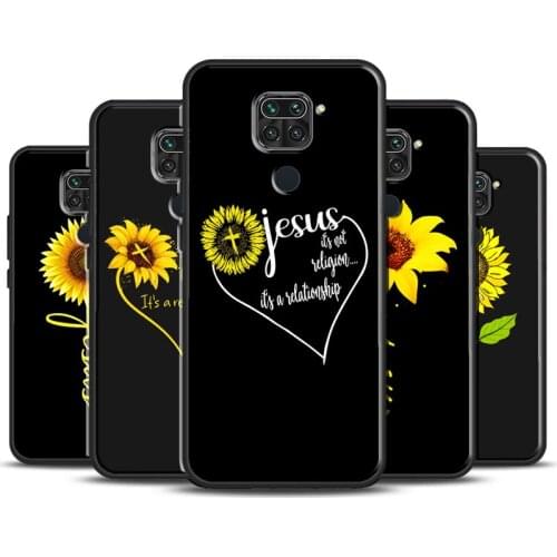 Sunflower Jesus Christ Case For Xiaomi Redmi Note 8 Pro 9 Pro 8T 9S Note 10 Pro Back Cover For Redmi 9 9C 9A 9T