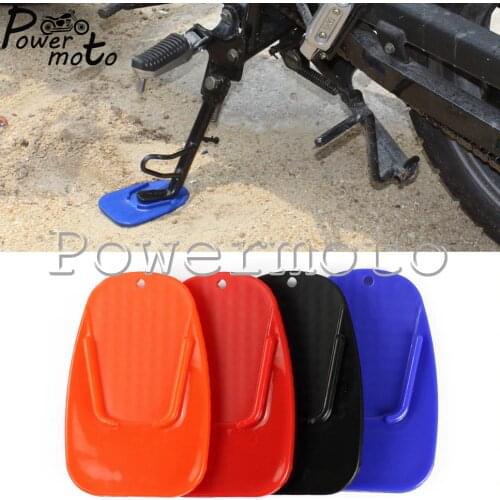 Colors Motorcycle Bike Plastic Kickstand Side Kick Pad Plate Base Non-slip Plate Side Extension For Yamaha Honda Suzuki Kawasaki