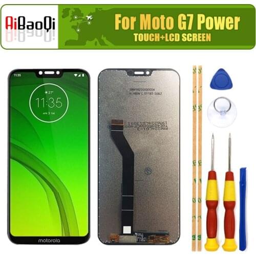 For 6.2 inch Motorola MOTO G7 Power LCD Display Touch Screen (155mm XT1955-1-2-4-7) (157mm XT1955-6-5) Digitizer Replacement