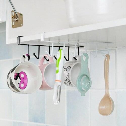 ETya Iron Kitchen Storage Rack Cupboard Hanging Hook Shelf Dish Hanger Storage Shelf Bathroom Holders Kitchen Organization