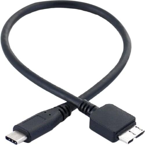 Hard Drive Cable,USB 3.1 Type-C Male to USB 3.0 Micro-B Male Data Cable for Tablet Phone