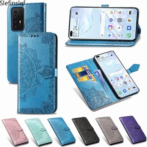 Leather book wallet flip phone case for huawei p40 pro p30 lite cover cases on huwei honor 10 light 20s 10i 20 pro coque