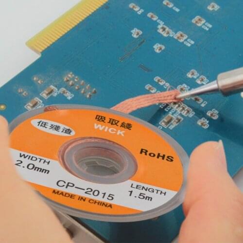 Low residue cleaning free tin absorption line maintenance tin removal strip circuit board welding tin absorption strip