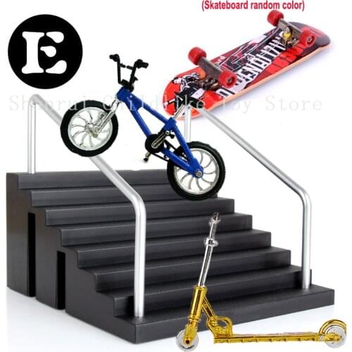 Hot Sale Finger Skateboard Skate Site Tech Practice Deck Mini Scooter Two Wheel Finger Bike Children Gift Set Fingerboard Toys