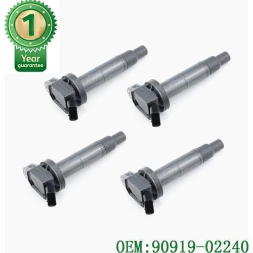 Set Of 4 100% new and good quality Ignition Coil for TOYOTA Yaris xA xB Echo Prius Camry 1.5L 2.4L oem 90919-02240 9091902240
