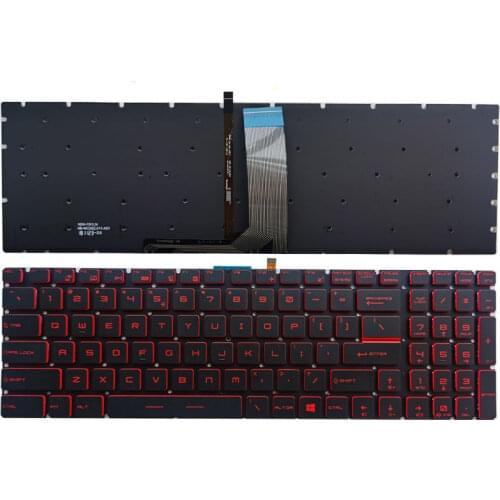 New for MSI GL62M 7RDX-1096 7REX-1896US 7REX-1896 GL62MVR GL63 GL72M GL73 Series Laptop US Keyboard With Red Backlight