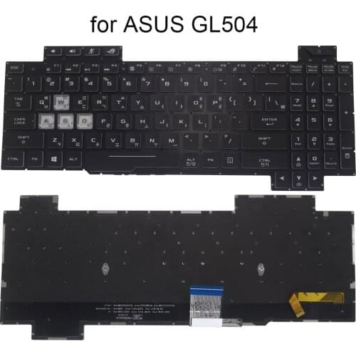 New Korean backlight keyboard for Asus ROG Strix GL504 GS GL504GV GL504GW ES007T KR keyboards RGB colorful light crystal keycaps