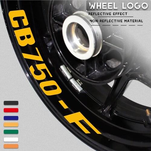 New motorcycle wheel sticker waterproof reflective wheel decals rim decoration logo for HONDA CB750-F CB750F cb750 f
