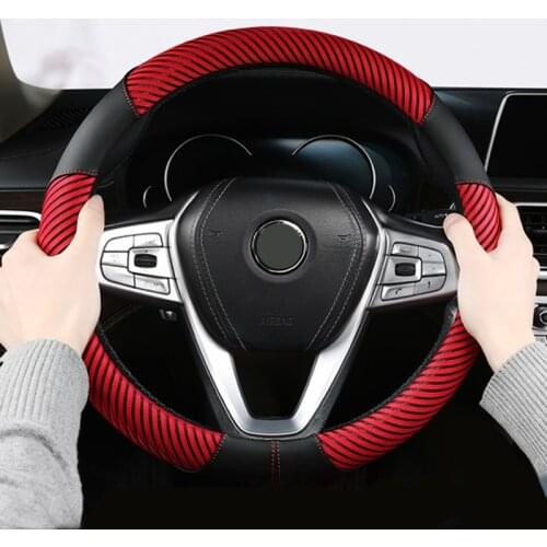 New Summer Ice Silk Car Steering Wheel Cover 38CM/15" Anti-Slip Wear-resistant Car Steering Wheel Protector Leather Universal