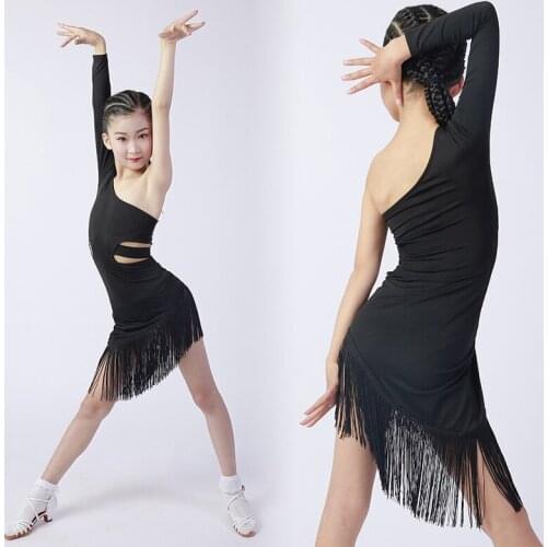 Fringe Latin Dance Dress Girls Designer Clothes Cha Cha Dress Performance Costume Samba Dance Wear Salsa Dancing Outfit DL7994