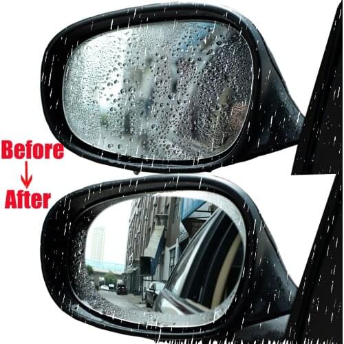 1Pair Car Rainproof Protector Film Rearview Mirror Sticker Clear Anti Fog Waterproof Film Auto Stickers Car Window Decals