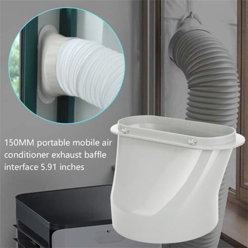 5.8 Inch A/C Durable Portable Air Conditioner Accessories Practical Window Plate White Exhaust Hose Connector Duct Adapter Part
