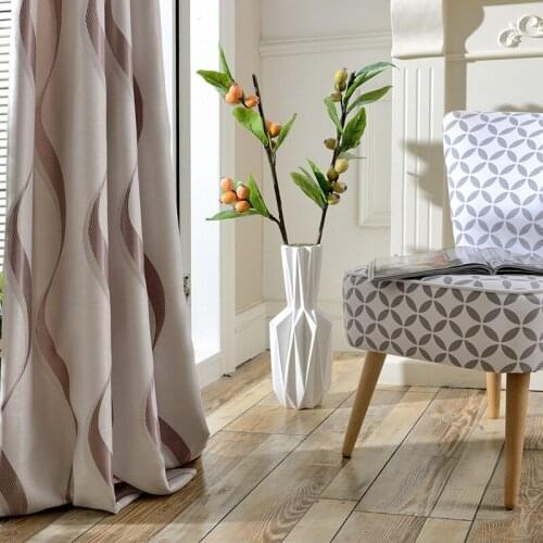 Simple and Modern Light Jacquard Curtains Bedroom Curtains Living Room Luxury