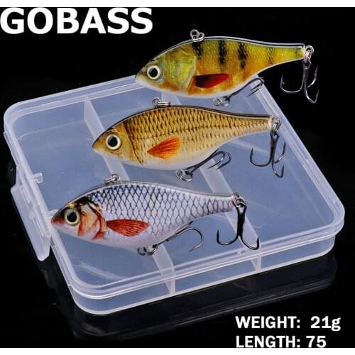 GOBASS Lipless Crankbait Lures Fishing Tackle Set Of Wobblers For Pike Rattling And Vib For Winter Fishing Bait Jerkbait Metal
