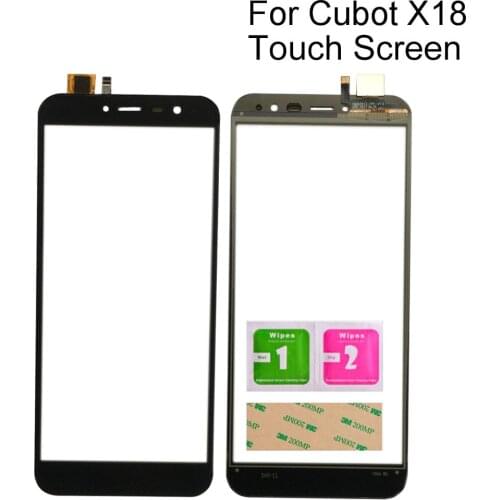 Mobile Touch Screen For Cubot X18 Touch Screen Digitizer Panel Glass Sensor Phone Accessories + Tools 3M Glue Adhesive