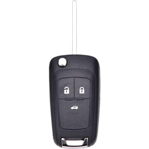 Folding 3 Button Flip Remote Key Shell Case Cover Fob for Chevrolet Cruze