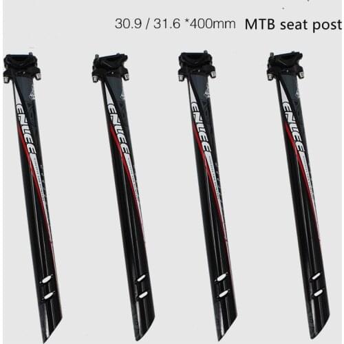 Bike Seat Post Mountain Bike Seat Suspension Bicycle Seat Post Aluminum Bicycle Parts 30.9/31.6*400mm Straight Head Seatpost