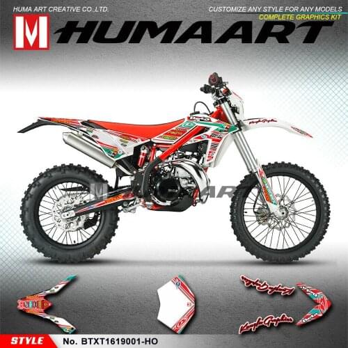 HUMAART Motocross Graphics Vinyl Stickers Enduro Decal Wrap Kit for Beta X-trainer 250 300 Xtrainer 2016 2017 2018 2019 2020