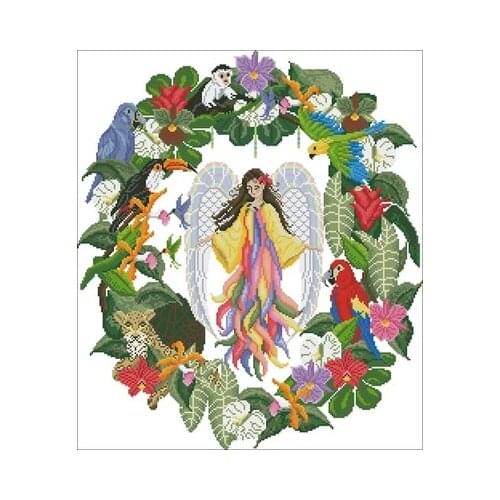 Magazine people-forest angels Counted Cross Stitch 11CT 14CT 18CT DIY Cross Stitch Kits Embroidery Needlework Sets