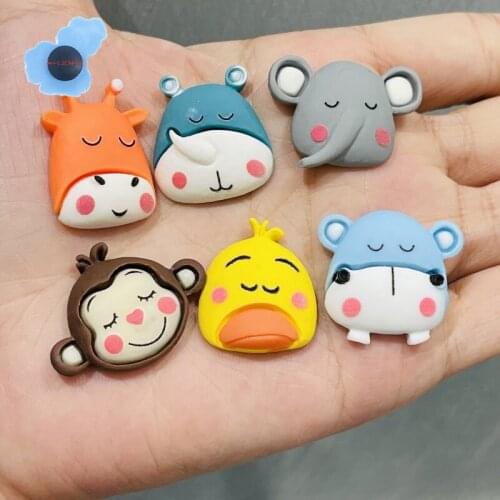 1pcs Adorable Monkey Duck Resin Shoe Decorations Garden Shoes Accessories Fit Croc Jibz Charm Children Birthday Gifts