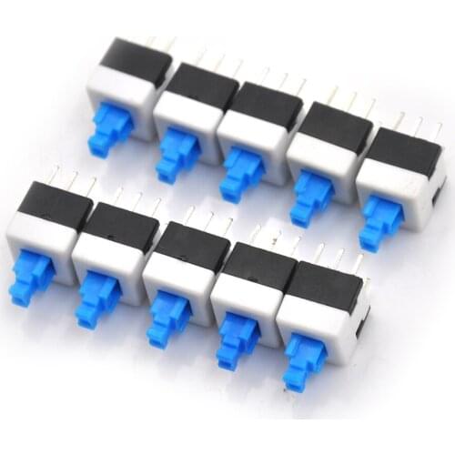 10pcs/lot 6 Pin 8 * 8 Latching Switch Button Switch Double Row Self-locking