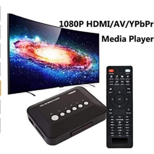 1080P HD Media player SD/MMC TV Videos SD MMC RMVB MP3 Multi TV USB HDMI Media Player Box Support USB Hard Disk drive