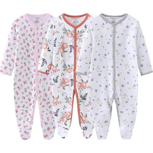 2020 Baby Girl Clothes 2/3PCS Cotton Autumn Newborn Baby Rompers Pajamas Full Sleeve Baby Boy Clothes Winter Roupas de bebe