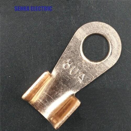 40 pcs/lot 80A Battery Cable Connector Circular Splice Crimp Terminal Cable Copper Lug OT-80A senka
