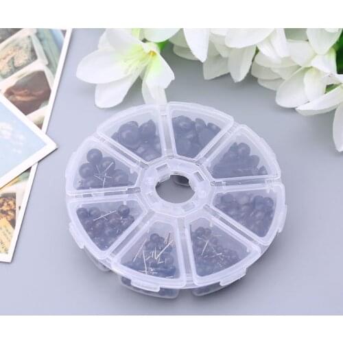 410 Pcs Black Plastic Crafts Safety Eyes 8 Grid 4-12mm Needle Felting Kit Craft R9JD