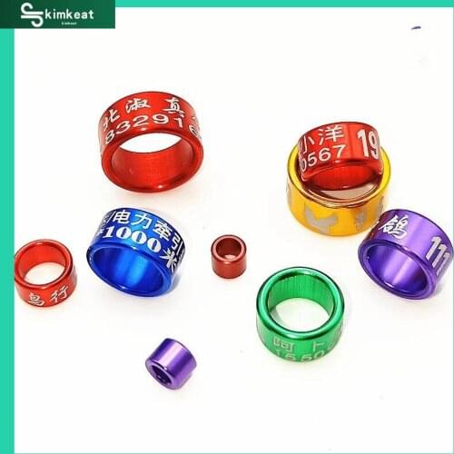 100 pcs aluminum ring birds ring canary love birds burgerigar leg bands free size ring Customized