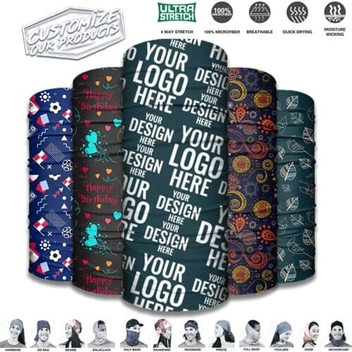 Tubular Buff Bandana Scarf Neck Warmer Tour De Cou Bivakmuts Schlauchschal Braga Cuello Bicycle Balaclava Customized Printing