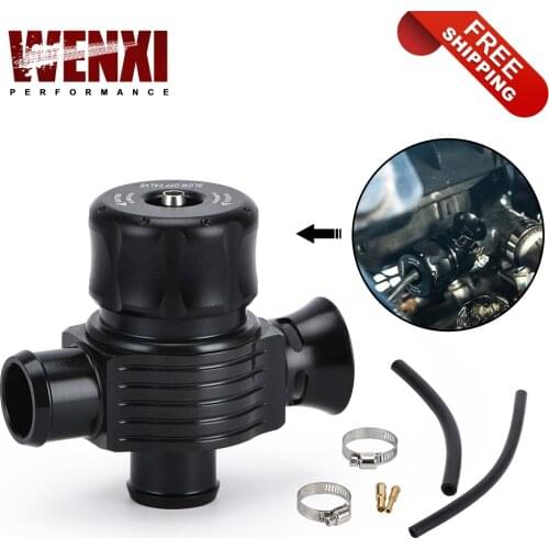FREE SHIPPING Turbo Diverter Dump Blow Off Valve Dual Port With Horn For VW MK4 Golf Polo GTI 1.8T Saab Turbo WX5744BK