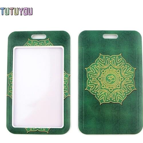 1pc PC2463 Yoga Unisex Fashion Lanyards ID Badge Holder Bus Pass Case Cover Slip Bank Credit Card Holder Strap Cardholder