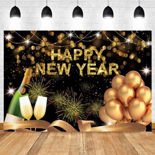 Yeele Photography Happy New Year Backdrop Baby Birthday Balloon Wine Party Spots Photocall Background Photo Studio Photographic