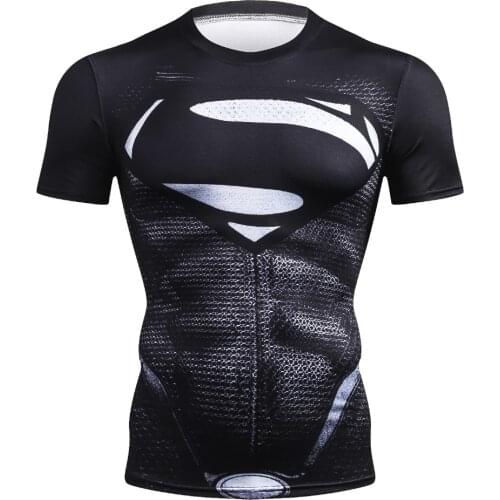 2020 New Brand Fitness Compression T-Shirt Men Short Sleeve 3D Exercise Tops Men T Shirt Summer Fashion Casual Tshirt