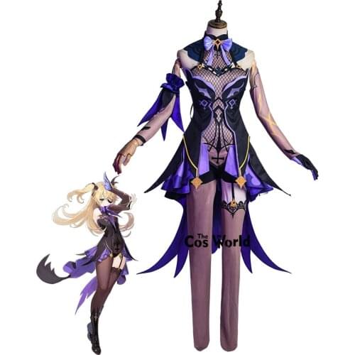 Genshin Impact Fischl Dress Uniform Outfit Games Cosplay Costumes