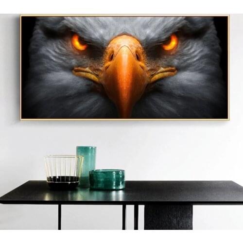 Canvas Art Eagle Posters and Prints Eyes Canvas Painting Wall Art for Living Room Cuadros Modern Home Decor Animal Pictures