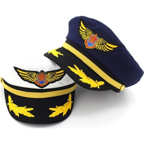 Cotton Navy Hat Cap for Men Women Children Fashion Flat Army Cap Sailor Hat Captain Uniform Cap Boys Girls Pilot Caps Adjustable