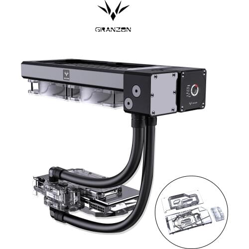 Granzon Water Cooling Kit for GPU AIO RTX 3090 Block Active Backplate Pump 240mm Radiator PC Cooler G1/4' Fittings Hose Tube