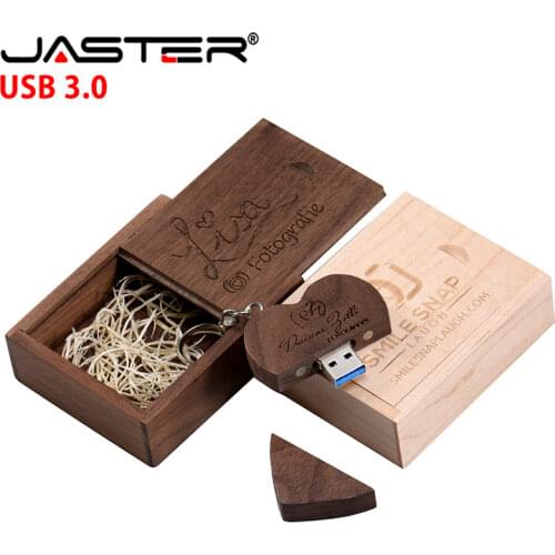 JASTER heart shape usb3.0 packing box USB flash drive pendrive 4GB 16GB 32GB 64GB 128 photography gift customizable free LOGO