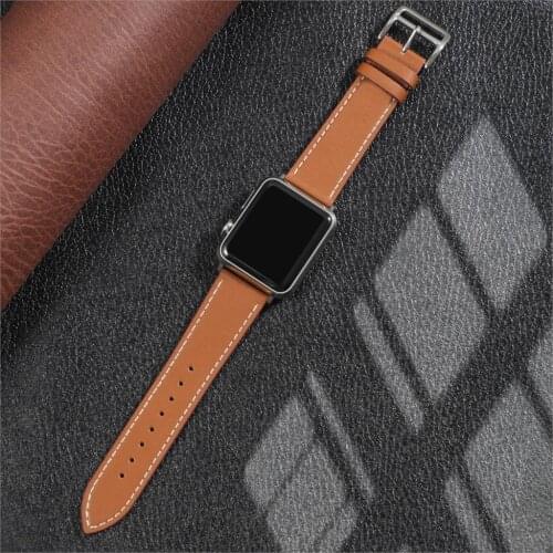 Leather Straps For Apple Watch se Strap 44mm 40mm iWatch Band 38mm 42mm Single tour bracelet Apple watch band series 6 5 4 3 2 1
